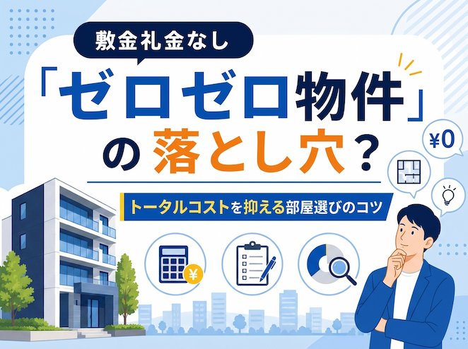 敷金礼金なし「ゼロゼロ物件」の落とし穴？トータルコストを抑える部屋選びのコツ