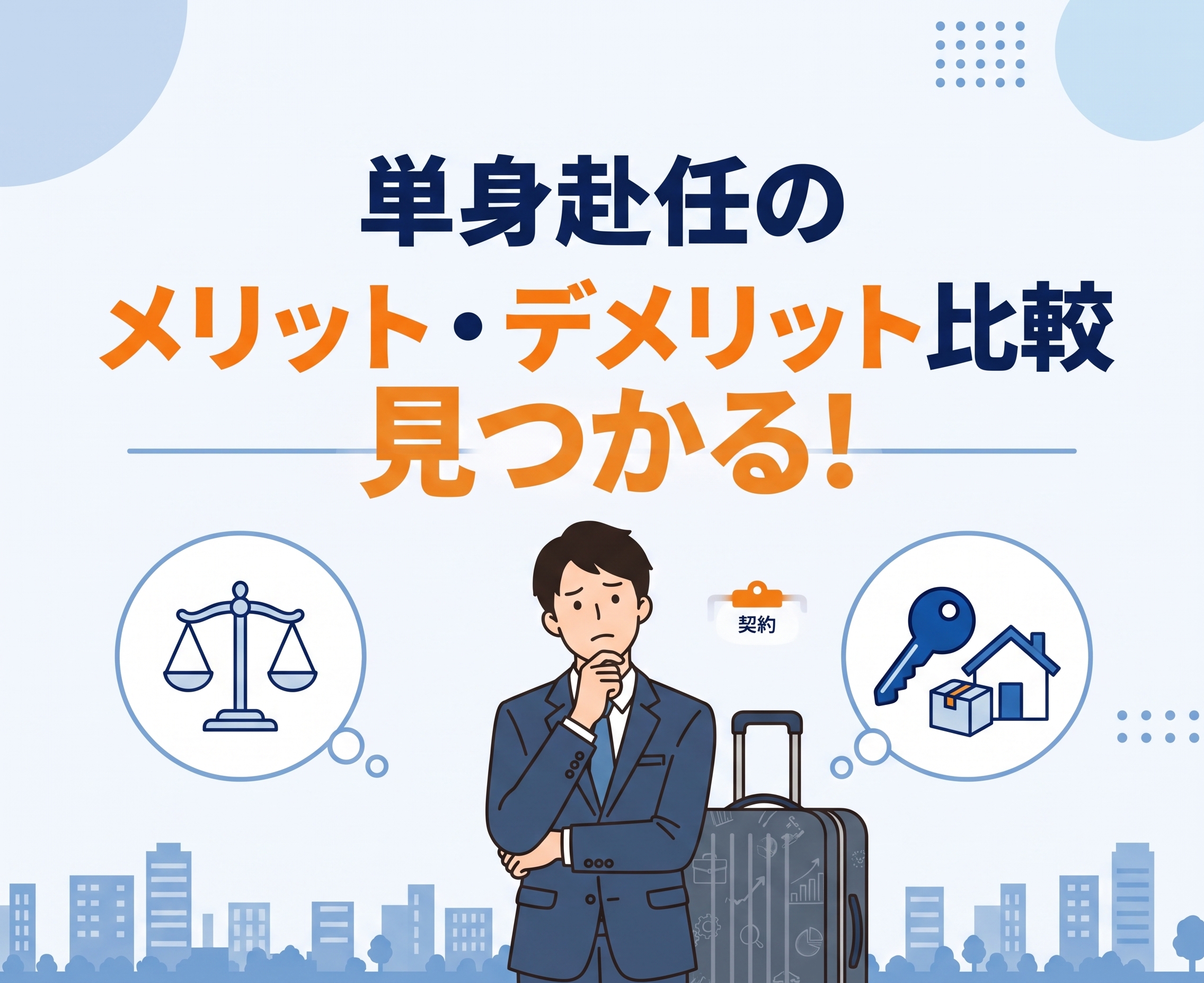 単身赴任のメリット・デメリット比較｜経験者が語る後悔しない判断基準